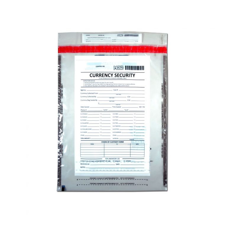 Evidence Pro Currency Security Bags W Actiseal Wsci Technology